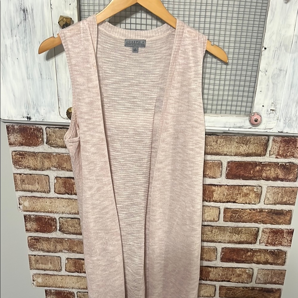 Coldwater Creek Light Pink Open Front Vest